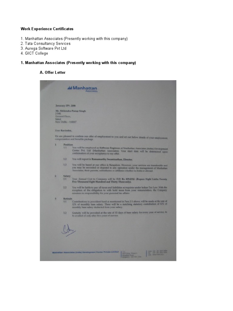 Work Experience | PDF