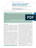 Decision Support Oriented Selection of Remediation Technologies To Rehabilitate Contaminated Sites