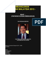 Pelan Pembangunan Pendidikan Malaysia 2013