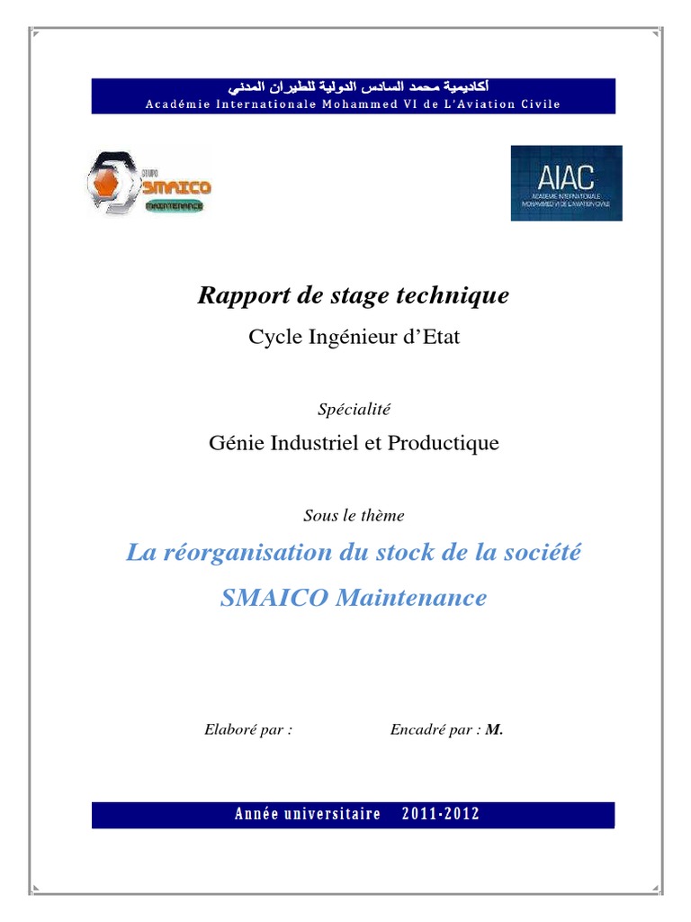 Rapport de Stage Technique1  PDF  Stockage de l'énergie  Inventaire