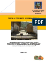 Nuevo Perfil Tecnico Agua y Desague de Santa Ana de Aucara y Chacralla 2014
