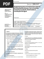 NBR 11828_91 (EB-2127) - Argamassa Para Revestimento Interno de Tubulações de Aço, Ferro Fundido Cinzento Ou Dúctil, Destinadas à Condução de Água - 2pag