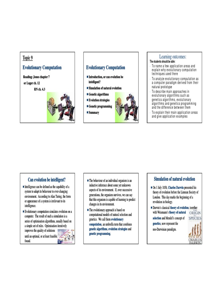 Understanding Evolutionary Computation | PDF | Genetic Algorithm ...