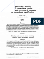 Significado y Sentido en El Aprendizaje Escolar (Coll, Cap 9) PDF