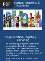 Segmentation, Targeting, & Positioning