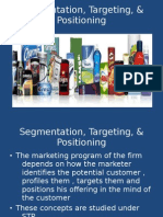 Segmentation, Targeting, & Positioning