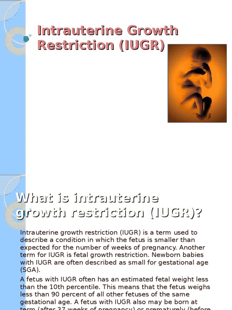 Intrauterine Growth Restriction | PDF | Fetus | Placenta