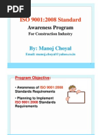 Download ISO 90012008 Awareness Traininig Program _construction by Manoj Choyal SN23035954 doc pdf
