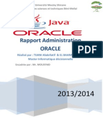 Rapport Administration ORACLE