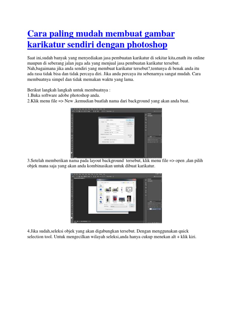 Cara Paling Mudah Membuat Gambar Karikatur Sendiri Dengan Photosho1 Cara Paling Mudah Membuat Gambar Karikatur Sendiri Dengan Photosho1