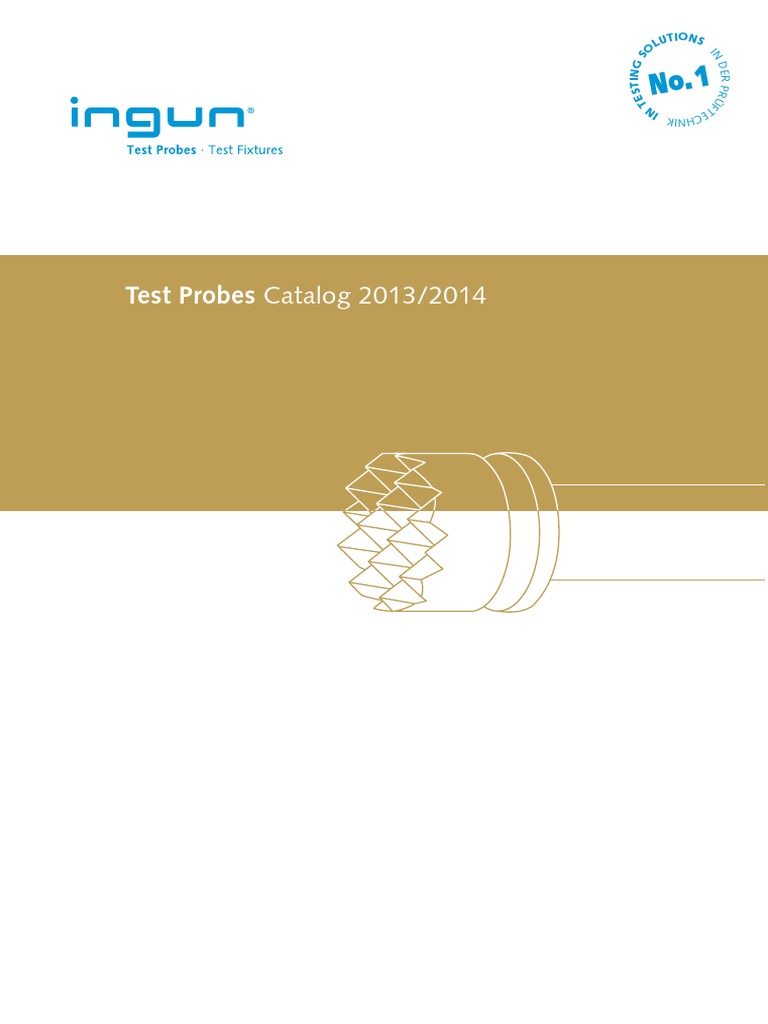 Ingun Test Probes Catalog 201314 PDF Printed Circuit Board