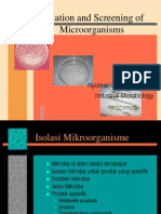 Isolation and Screening of Microorganisms