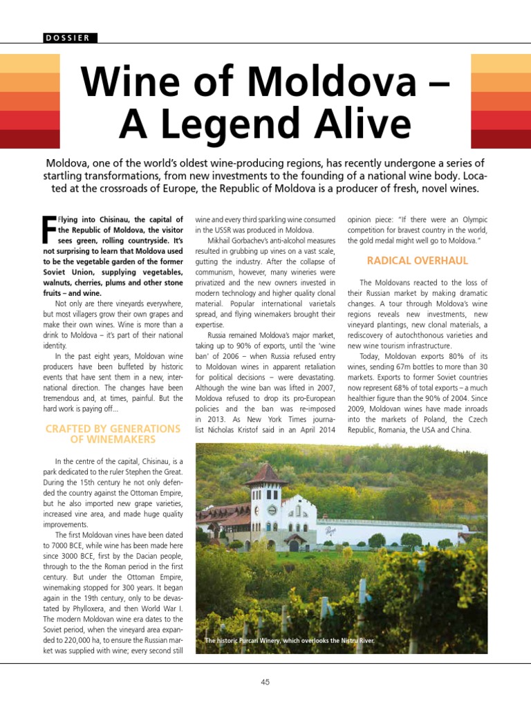 Meininger / Wine of Moldova A Legend Alive PDF Moldova Winery