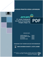 Download Laporan PKL PT Antam UBPE Pongkor - Johan Edwart by Johan X-Edwart Lesmana Hutabarat SN230391921 doc pdf