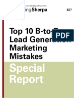 Top 10 B-to-B Lead Generation Marketing Mistakes: Special