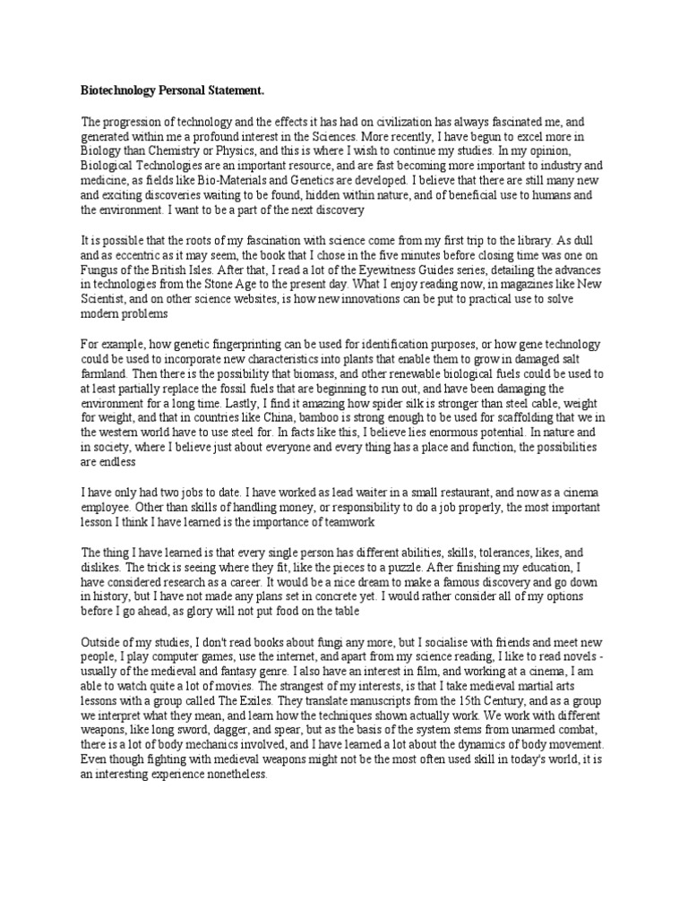 How to start a personal statement examples image