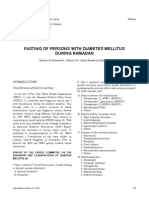 Fasting of Persons With Diabetes Mellitus During Ramadan