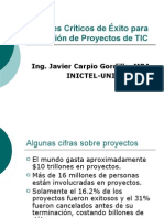 Factores Cr Ticos de Xito Para La Gesti n de Proyectos de TIC