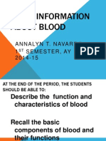 Basic Information About Blood (2013-14)