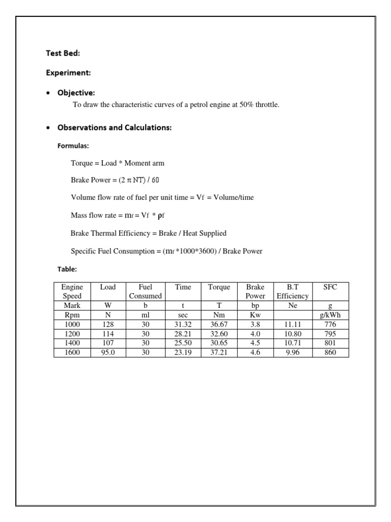 Test Bed Experiment | PDF