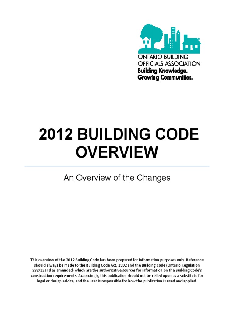 2012 Ontario Building Code Overview | PDF | Sanitary Sewer | Storm Drain