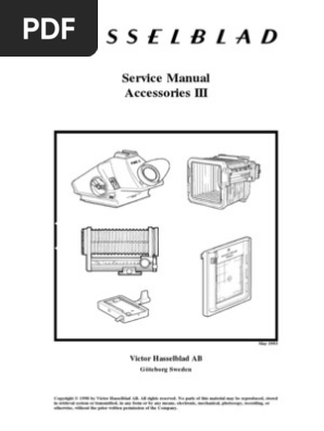 Hasselblad Manual Accessoires PDF | PDF | Flash (Photography