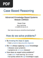 Case Based Reasoning