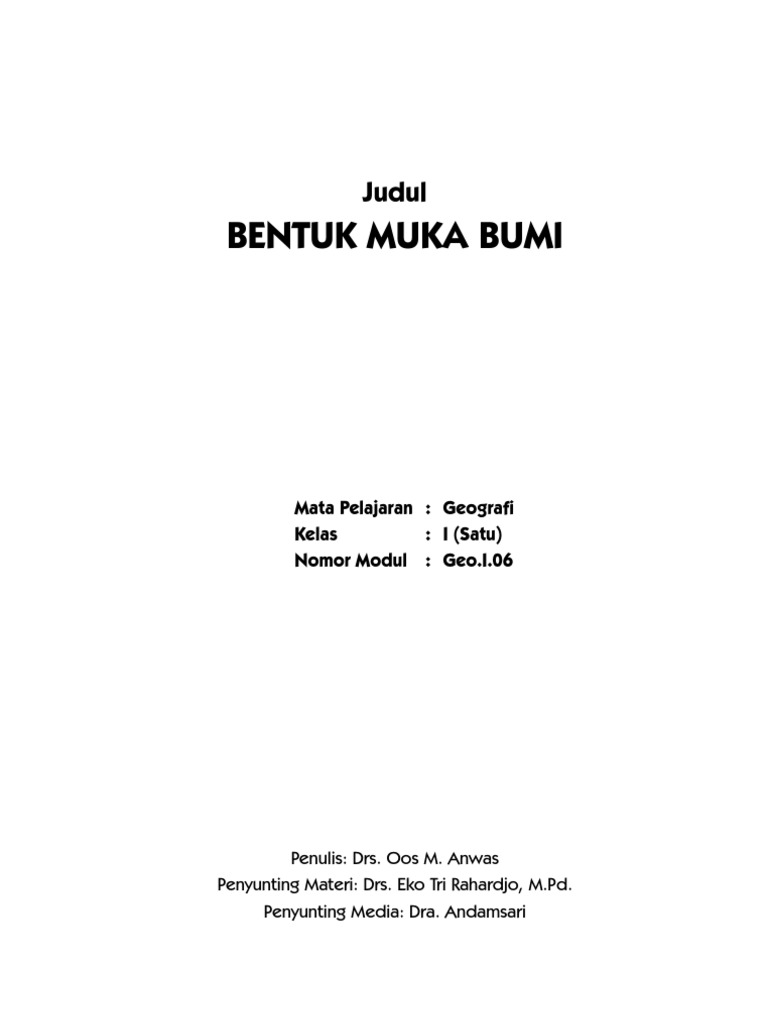 Bentuk Muka Bumi
