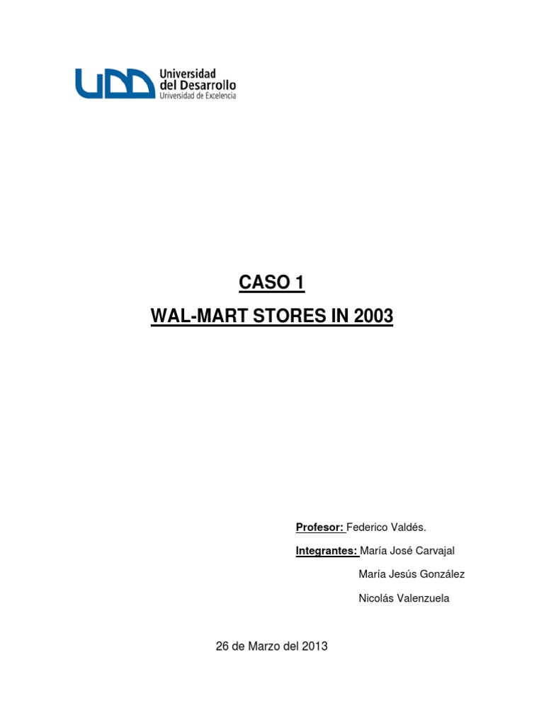 wal mart stores in 2003 case study pdf