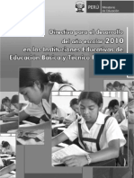 Directiva - 2010 (1) Inicio de Año Escolar 2010 - Perú