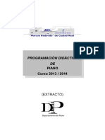 Programación Didactica de Piano PDF