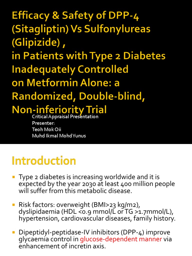 glipizide vs semaglutide Sitagliptin vs Glipizide in T2DM Management | PDF | Glycated Hemoglobin