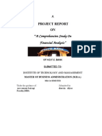 Project Report ON ": A Comprehensive Study On Financial Analysis"