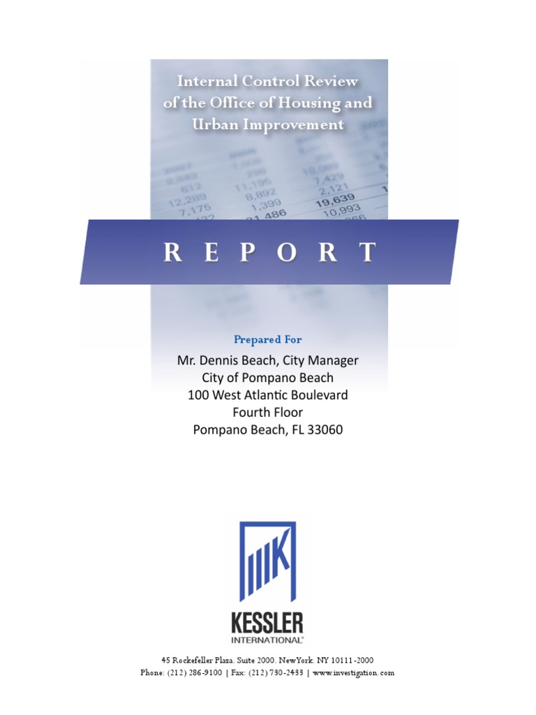 Internal Control Review of The Office of Housing and Urban Improvement ...