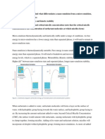 Figure 1: Schematic Diagram of The Free Energy of Microemulsion and Nanoemulsion Systems