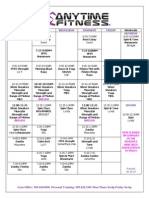 LA Fitness Class Schedule Overview | PDF