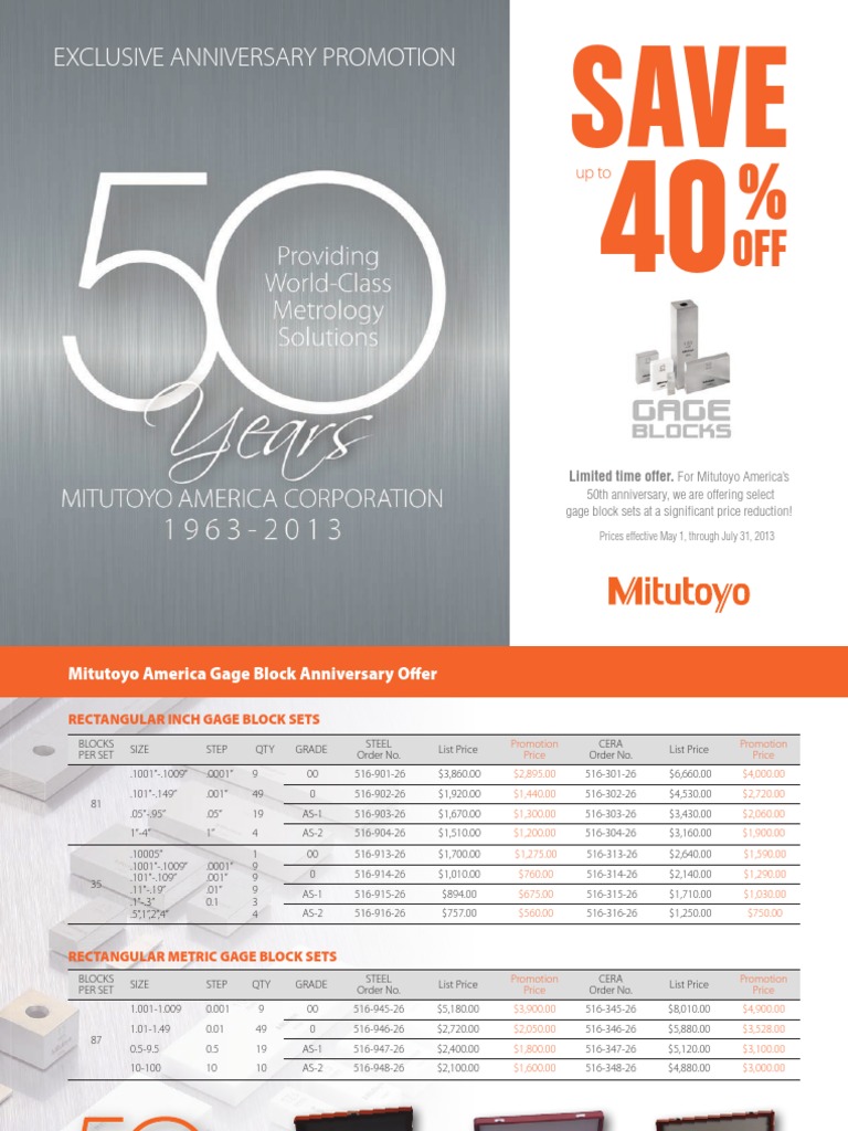 Gage Block Tolerances PDF Calibration Accuracy And Precision