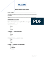 Examen Diagnostico de Espanol