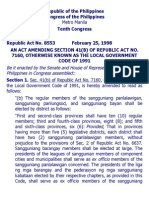 e. Ra 8553 an Act Amending Section 41(b) of Republic Act No. 7160, Otherwise Known as the Local Government Code of 1991