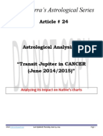 Article # 24 Astrological Analysis of Transit Jupiter in CANCER - June 2014_2015