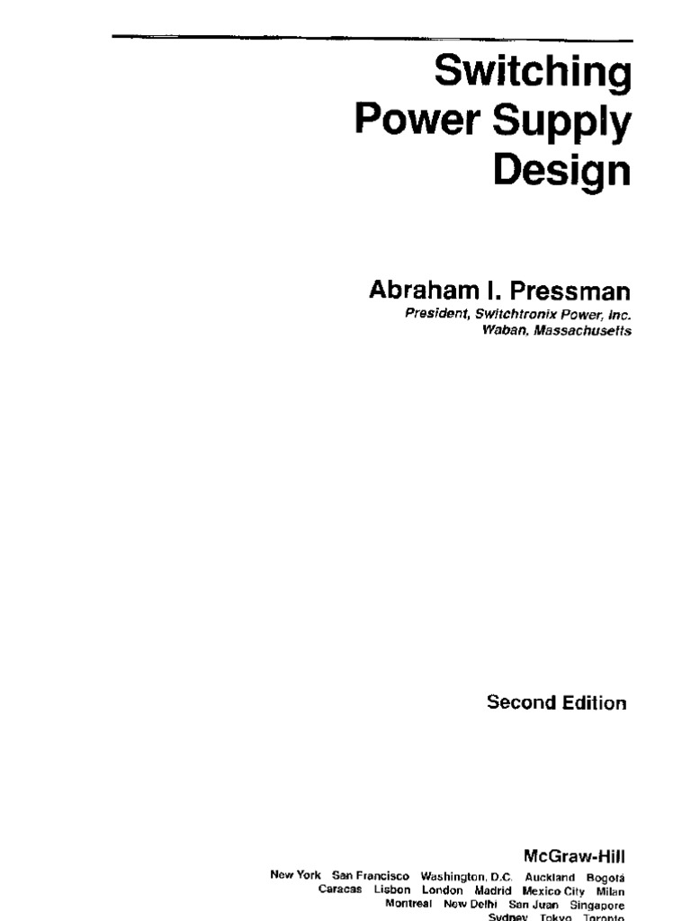 Switching Power Supply Design PDF Business