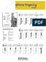Saxophone Fingering Chart