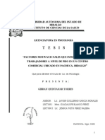 Factores motivacionales en trabajadores de piso