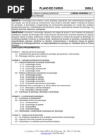 Plano de Curso- Psicologia Ciência e Pratica Profissional