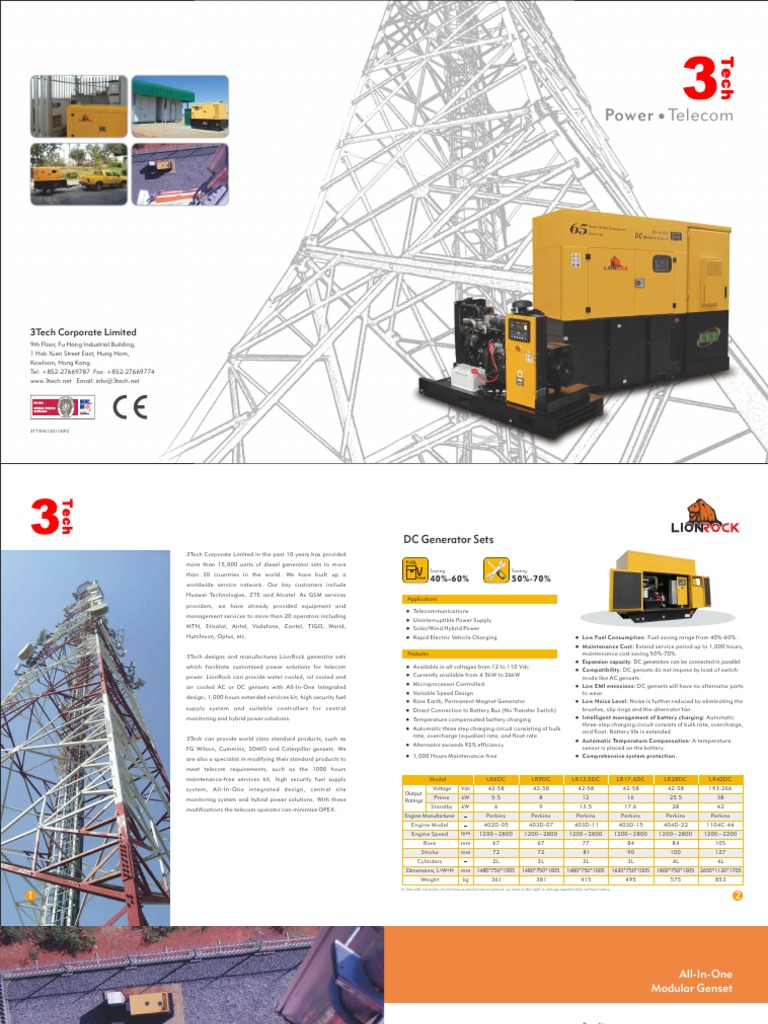 3tech Power Brochure (201401231B) PDF Battery Charger Engines