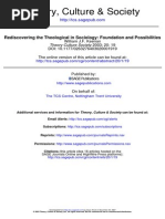 Rediscovering the Theological in Sociology Foundation and Possibilities
