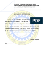 Bonafide-Certificate: Office of The Dean, Academic Affairs