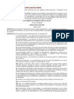 REGLAMENTO de Insumos para La Salud.