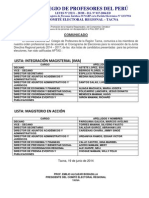 Listas Aptas para Elección de Decano Regional Del Colegio de Profesores