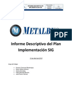 AVANCE III - Informe Descriptivo Del Plan Implementación SIG